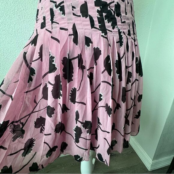 LOFT Floral Skirt Womens Flowy Pleated Dressy Career SZ S - Picture 3 of 10